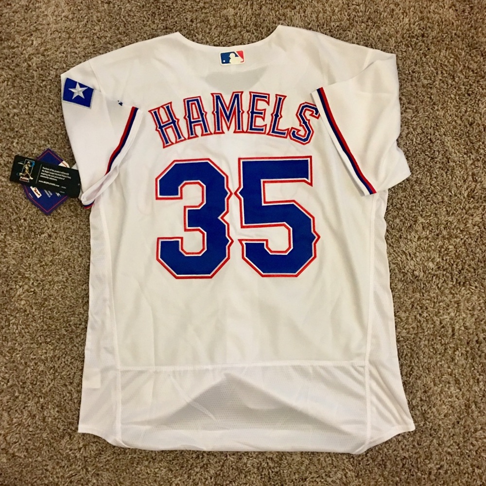 Men’s Rangers Hamels Flex Base Jersey L XL XXL